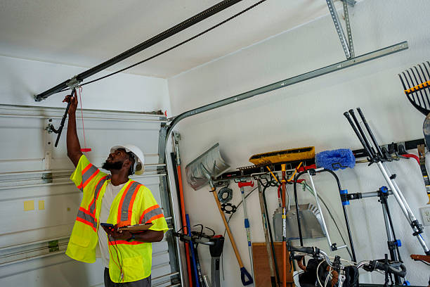 Professional Garage Door Panel Replacement technician working in Elburn, IL